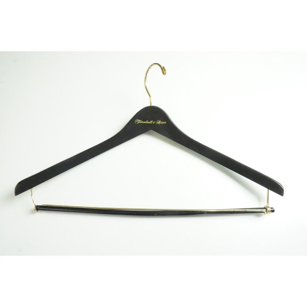 Turnbull & Asser Black Wooden Suit Hanger